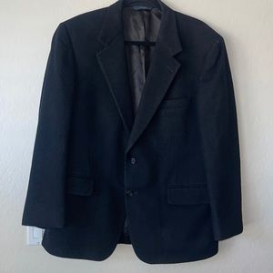 BROOKS BROTHERS Madison Traditional-Fit 100% Camel Hair Sport Coat Black Sz 42.